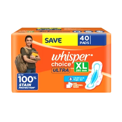 Whisper Choice Sanitary Pads XL